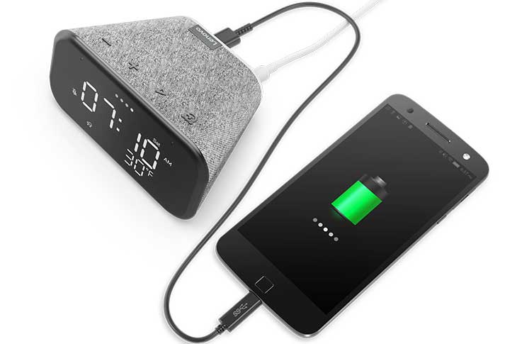lenovo smart clock ricarica cellulare