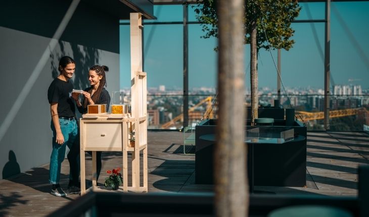 arnia urbana miele in terrazzo