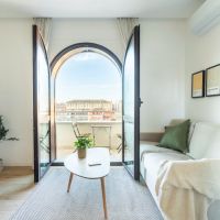 Appartamento con 1 camera da letto e balcone con vista su Roma